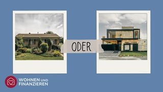 Kleines einfaches Haus oder großes luxuriöses Haus hängt vom Baukredit ab