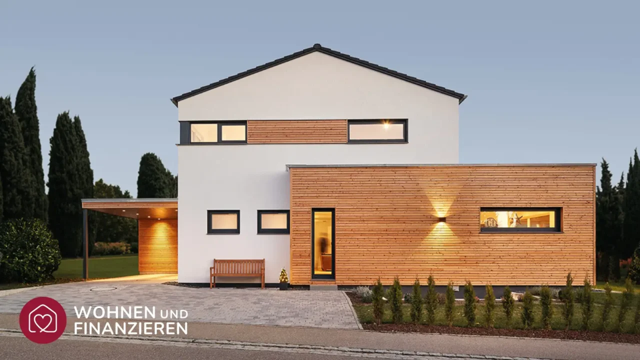 Modernes Fertighaus aus Holz