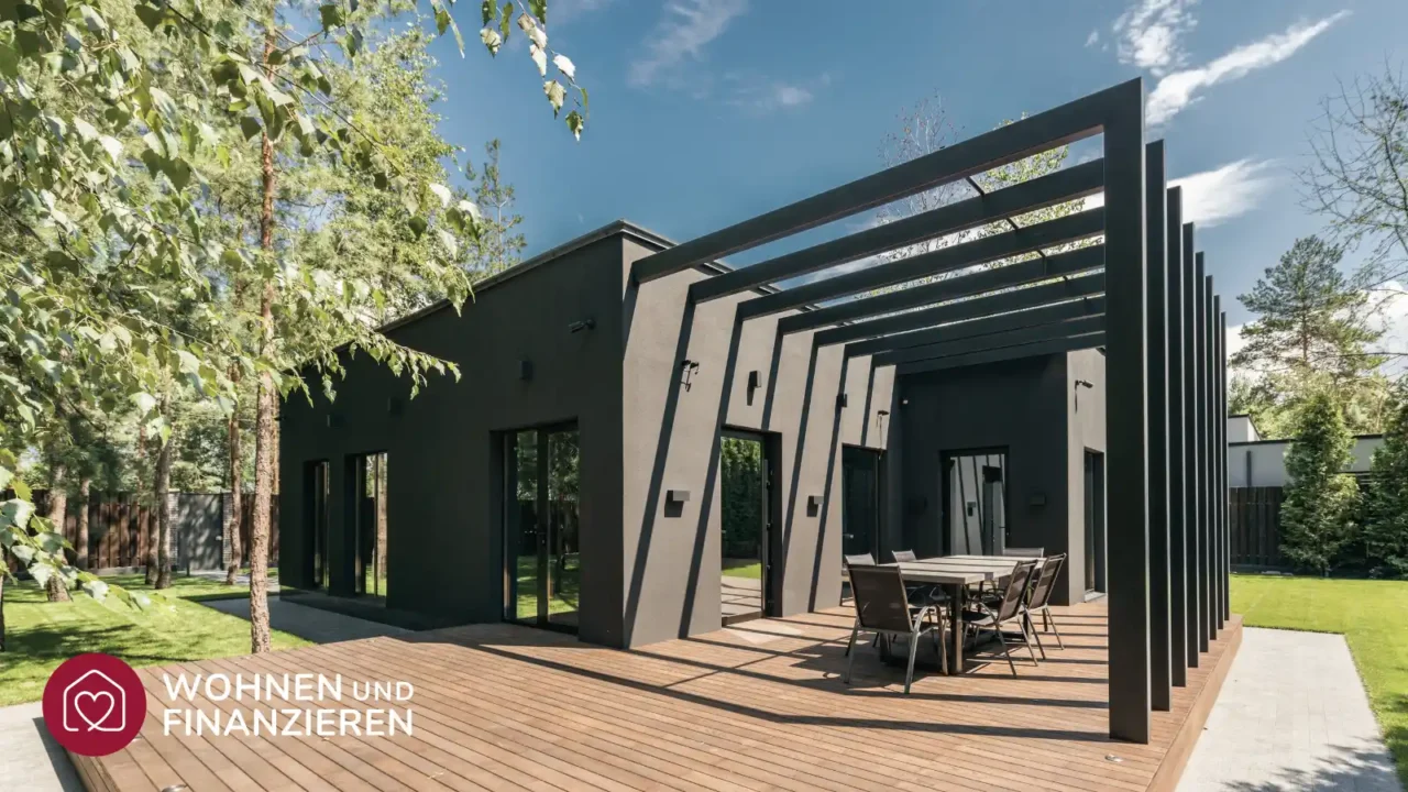 Neues Haus mit Flachdach