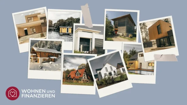 Collage mit verschiedenen Haustypen