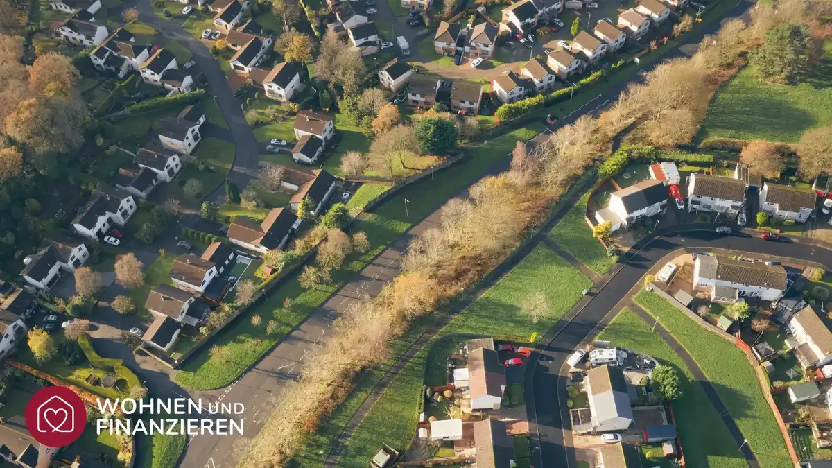 Große Wohnsiedlung von oben