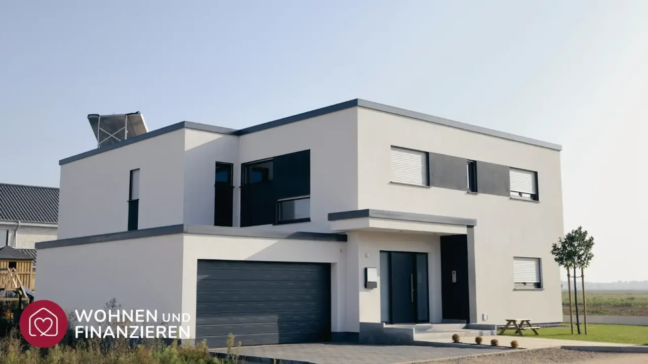 Modernes Haus für eine Immobilienfinanzierung