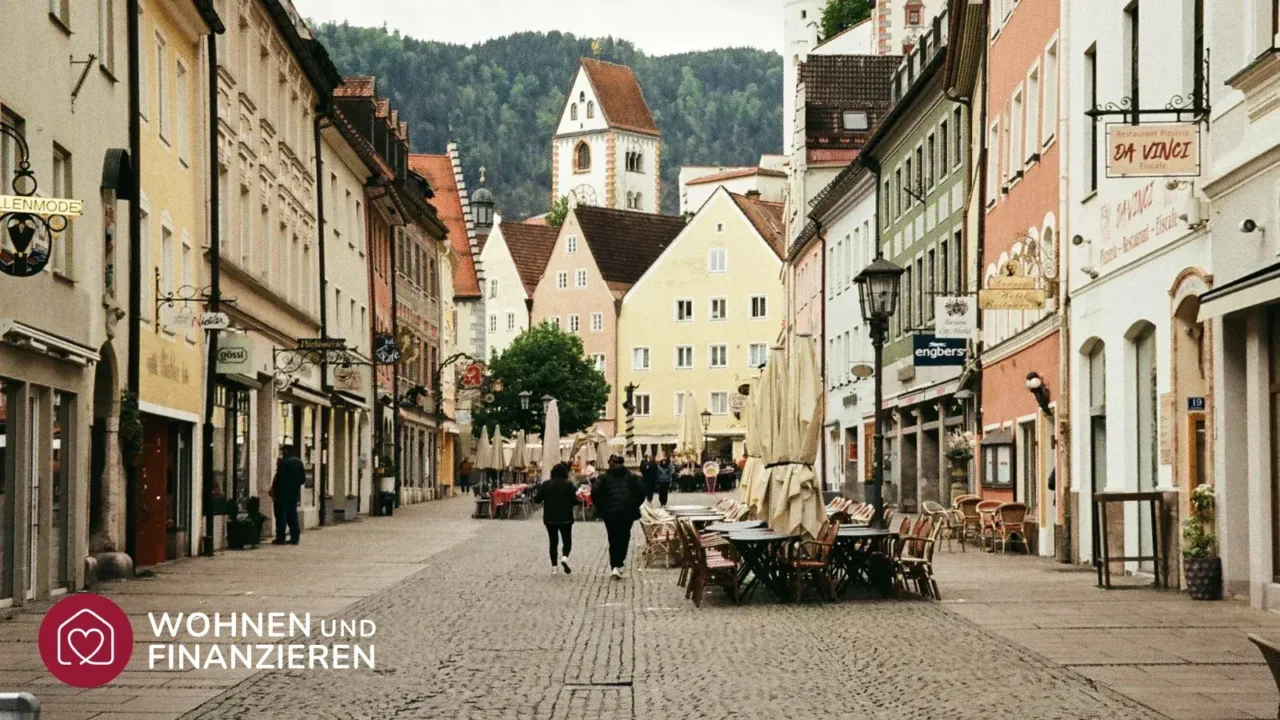 Ladenstraße mit Gewerbeimmobilien