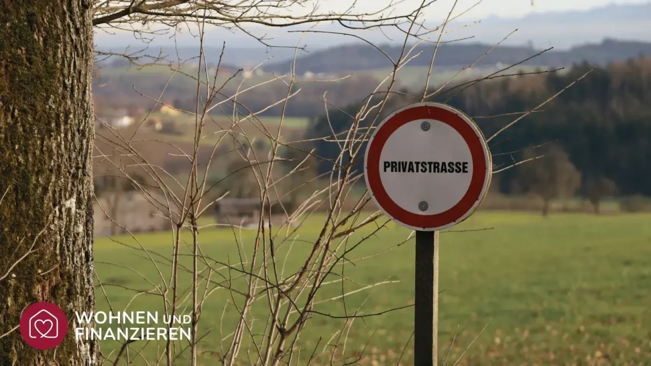 Straßenschild Grundstück Baulast Privatstraße