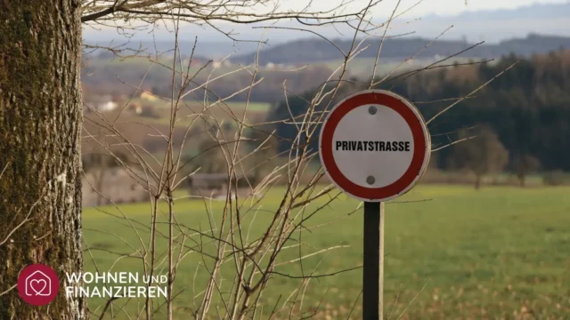 Straßenschild Grundstück Baulast Privatstraße