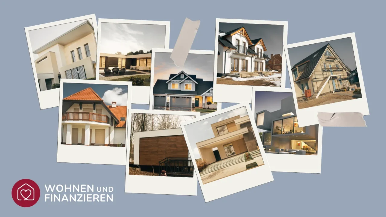 Collage verschiedener Fertighausanbieter im Vergleich