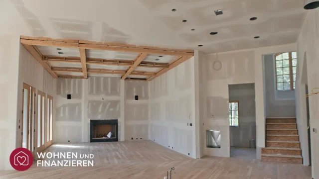 Unfertige Baustelle, die Nachfinanzierung benötigt